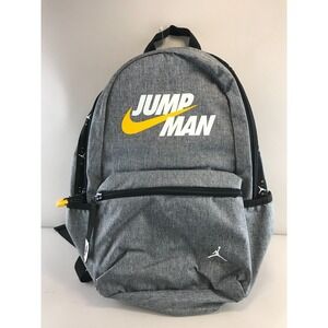 NEW NIKE AIR JORDAN JUMPMAN BACKPACK GRAY 13"LAPTOP STORAGE BLACK SCHOOL BAG